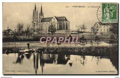 CPA Pontmain La Basilique