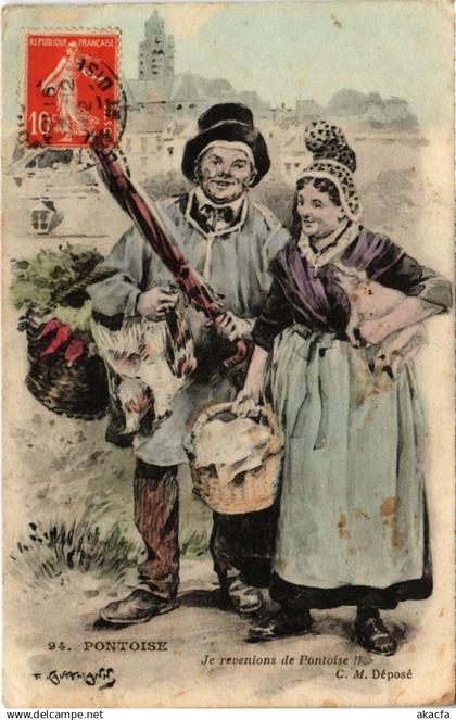 CPA PONTOISE - Je revenions de PONTOISE (107521)