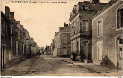 CPA Pontvallain Entree de la route de Mayet FRANCE (1450852)