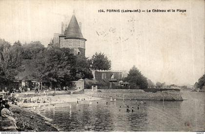 Pornic CPA Le chateau et la plage