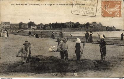 CPA Pornichet La Plage et la Pointe du vieux Pornichet Enfants