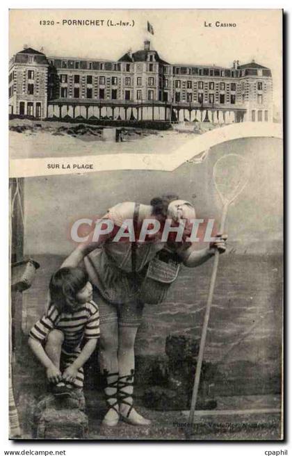 Pornichet - Pecheuse et Enfant - CPA