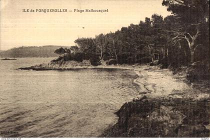Ile de Porquerolles - Plage Malbousquet - CPA