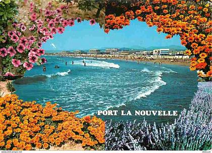 11 - Port la Nouvelle - La plage - Fleurs - CPM - Voir Scans Recto-Verso