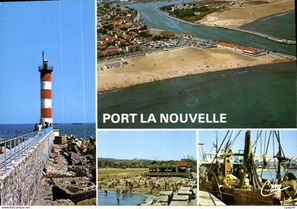 CPM Port la Nouvelle la Jetee vue generale la Plage le Port de peche