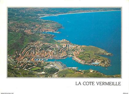 66 - Port Vendres - Vue Générale aérienne - Port Vendres puis Collioure puis le début des plages sabloneuses ( Le Racou