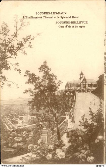 Pougues les Eaux - L'Etablissement Thermal et le Splendid Hotel - CPA