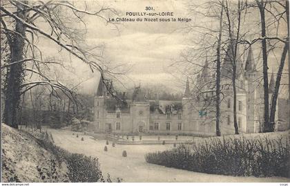 CPA Pouilly-sur-Loire Le Château de Nozet sous la Neige