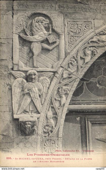 CPA St Michel de Cuxa pres Prades Details de la porte de l'ancien monastere