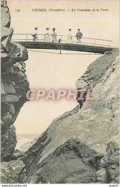 CPA Primel Finistere Le Crevasse et le Pont