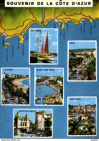 CPM Souvenir de la Cote d'Azur
