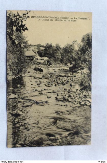 Cpsm 1955, Quarre les Tombes, le Glacis du moulin et la Cure, Yonne 89