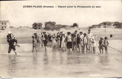 CPA Quend Plage Depart Pour La Promenade En Mer