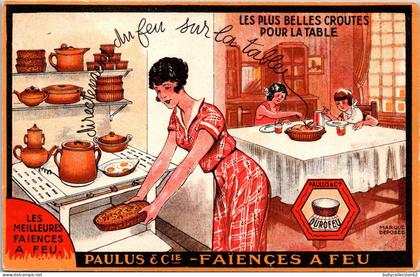 CPA  SELECTION  -  QUIEVRECHAIN  -  Faîenceries PAULUS  & Cie Faîences a feu