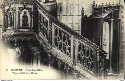 CPA Quimperle Eglise St Michel Vue de Detail de la Chaire