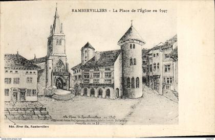 CPA Rambervillers La Place de I'Eglise