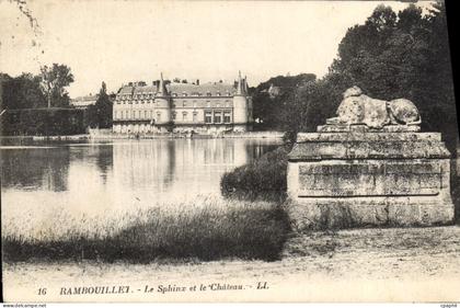 CPA Rambouillet le Sphinx et le Chateau