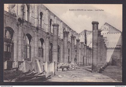 FRANCE, Vintage postcard, Raon-l'Étape, Les Halles, WWI