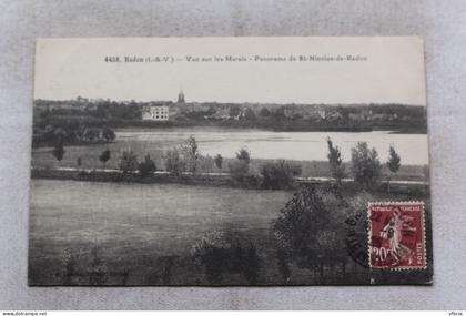 Cpa 1925, Redon, vue sur les marais, panorama de saint Nicolas de Redon, Ille et Vilaine 35