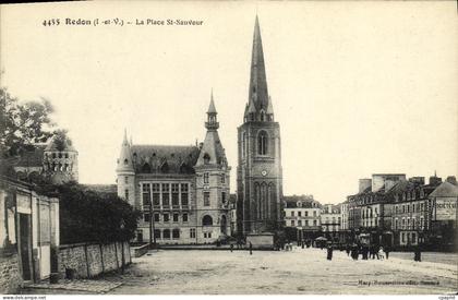 CPA Redon La Place St Sauveur