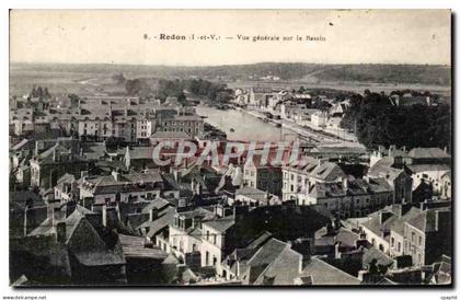 CPA Redon Vue Generale Sur Le bassin