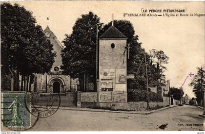 CPA REMALARD l'Eglise et route de Nogent (1272946)