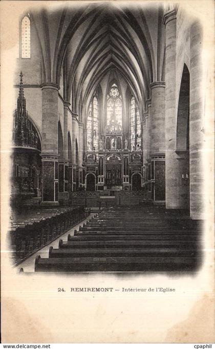 CPA Remiremont Interieur de L Eglise