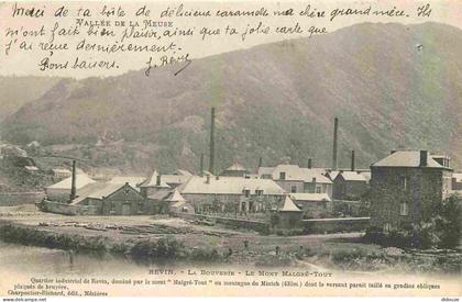 Carte Postale Ancienne - 08 - Revin - La Bouverie - Le Mont Malgré-Tout - Quartier industriel de Revin dominé par le mon