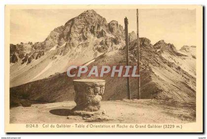 CPA Col du Galibier Table d'Orientation et Roche du Grand Galibier