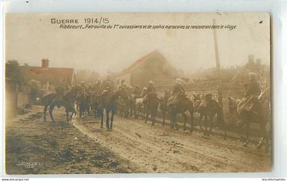 14241 - RIBECOURT DRESLINCOURT - GUERRE 1914/15 PATROUILLE DU 1ER CUIRASSIERS ET DE SPAHIS MAROCAINS