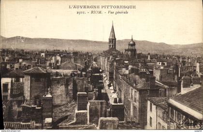 CPA L Auvergne Riom Vue Generale