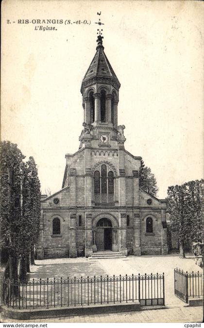 CPA Ris Orangis S et O l'Eglise