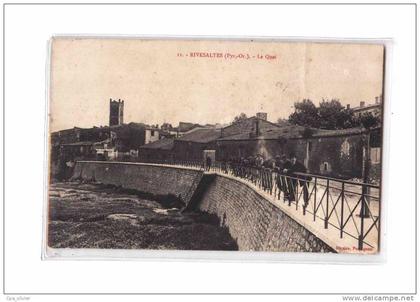 66 RIVESALTES Quai, animée, ed Fau 11, 1914