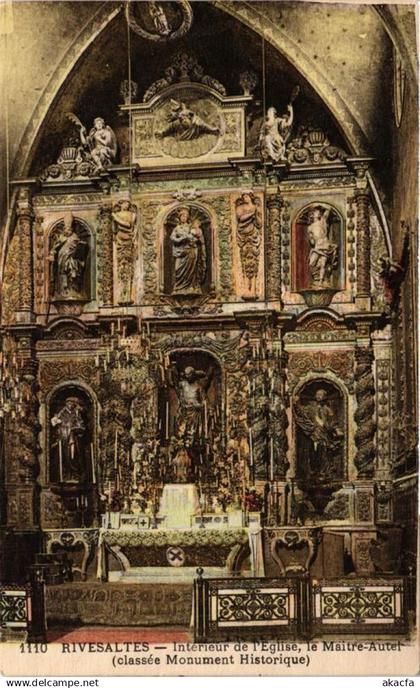 CPA RIVESALTES Interieur de l'Église le Maitre-Autel (680875)