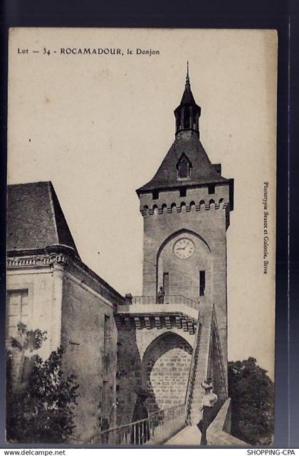 46 - Rocamadour - Le Donjon - Non voyagé - Dos divisé...