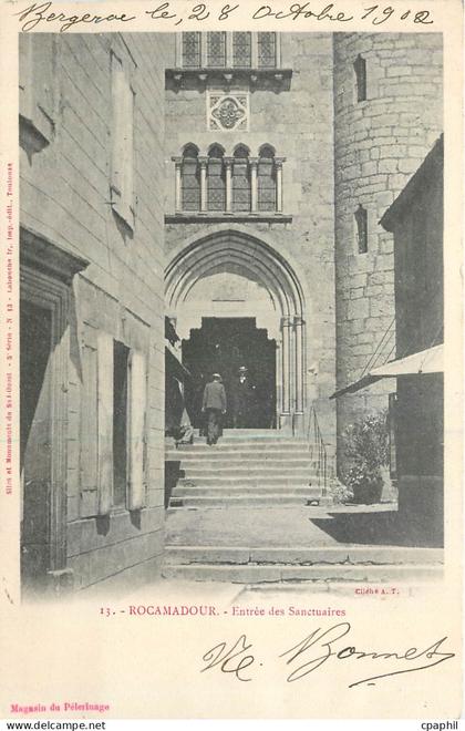CPA Rocamadour Entree des Sanctuaires