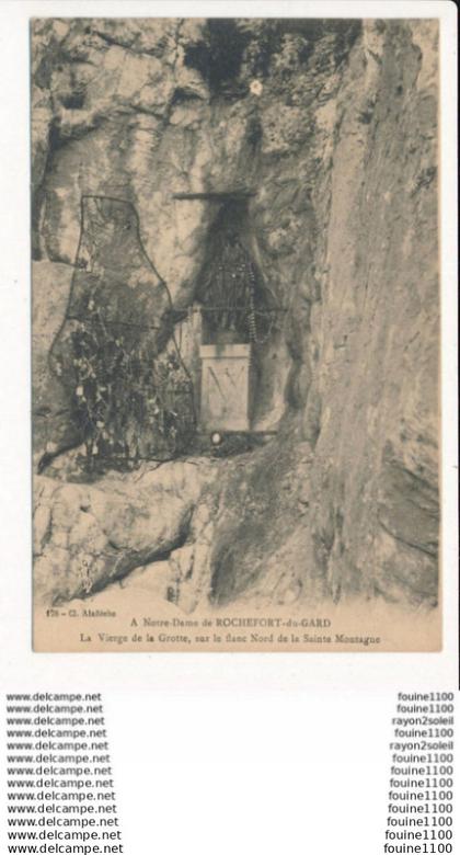 carte à notre dame de ROCHEFORT DU GARD la vierge de la grotte