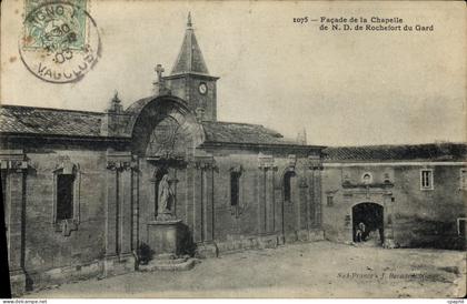 CPA Facade De La Chapelle de ND Rochefort Du Gard