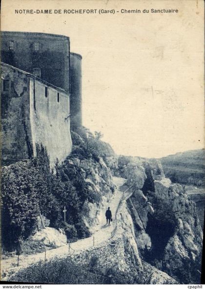 CPA Notre Dame de Rochefort Gard Chemin du Sanctuaire
