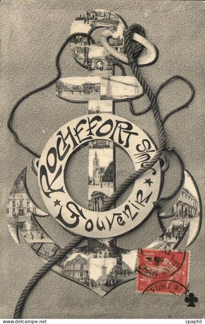 CPA Souvenir de Rochefort (ancre)