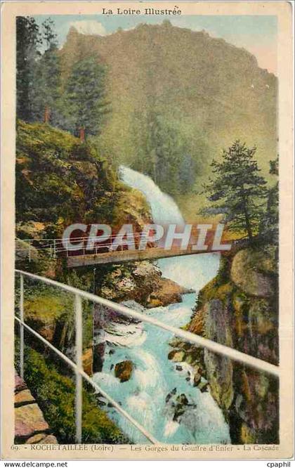 CPA Rochetaillee Loire Les Gorges du Gouffre d'Enfer La Cascade