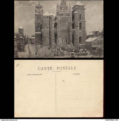 12 - Rodez sous la Neige - La cathedrale
