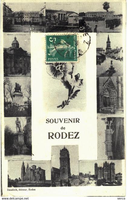 Carte POSTALE  Ancienne  de  RODEZ - Souvenir de ...