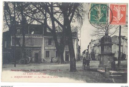 Cpa Roquecourbe - La Place de la Poste