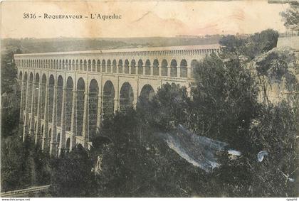 CPA ROQUEFAVOUR-L'Aqueduc