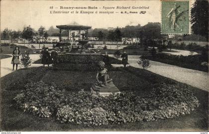 CPA Rosny Sous Bois Square Richard Gardebled L interieur et le kiosque a musique