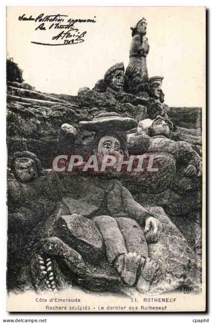 Rotheneuf CPA Rochers sculptes Le dernier des Rotheneuf