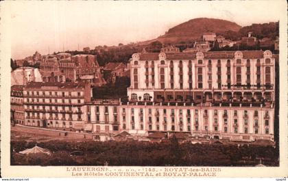 CPA Royat les Bains Les Hotels Continental et Royat Palace