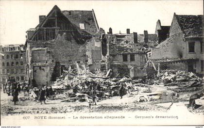 CPA Roye la devastation allemande