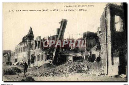 CPA Roye La Sucrerie Detruite Militaria